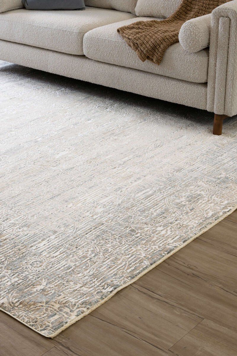 Solitude Mandawa Cream Dark Grey 10' x 13'6" Rug image number 7