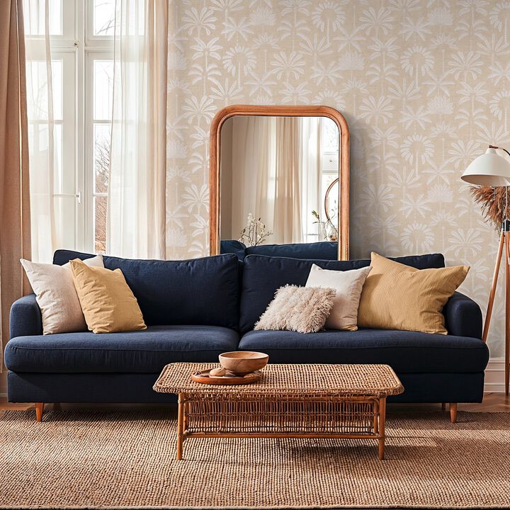 Havana 2 Tree Leaf Beige Wallpaper HV41086