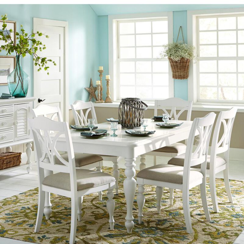 Liberty Furniture Summer House 7 Piece Rectangular Table Set in Oyster White image number 2