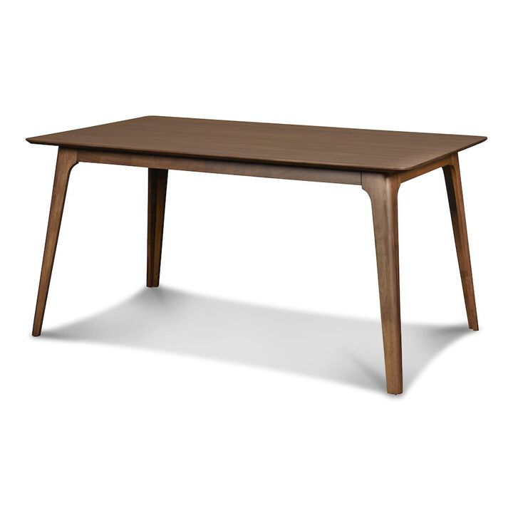 New Classic Furniture Furniture Oscar 59 Solid Wood Retangular Dining Table in Walnut
