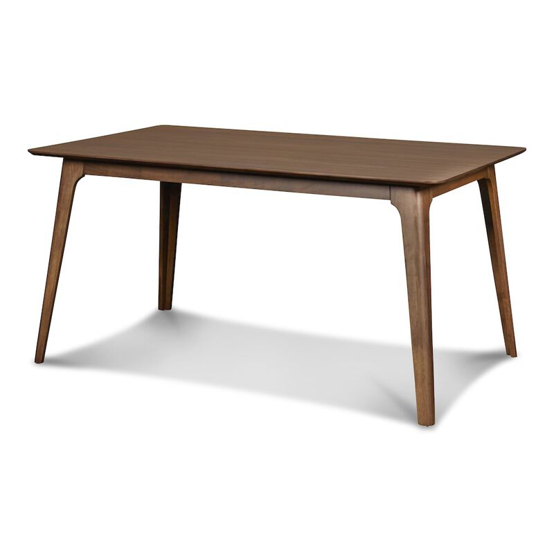 New Classic Furniture Furniture Oscar 59 Solid Wood Retangular Dining Table in Walnut