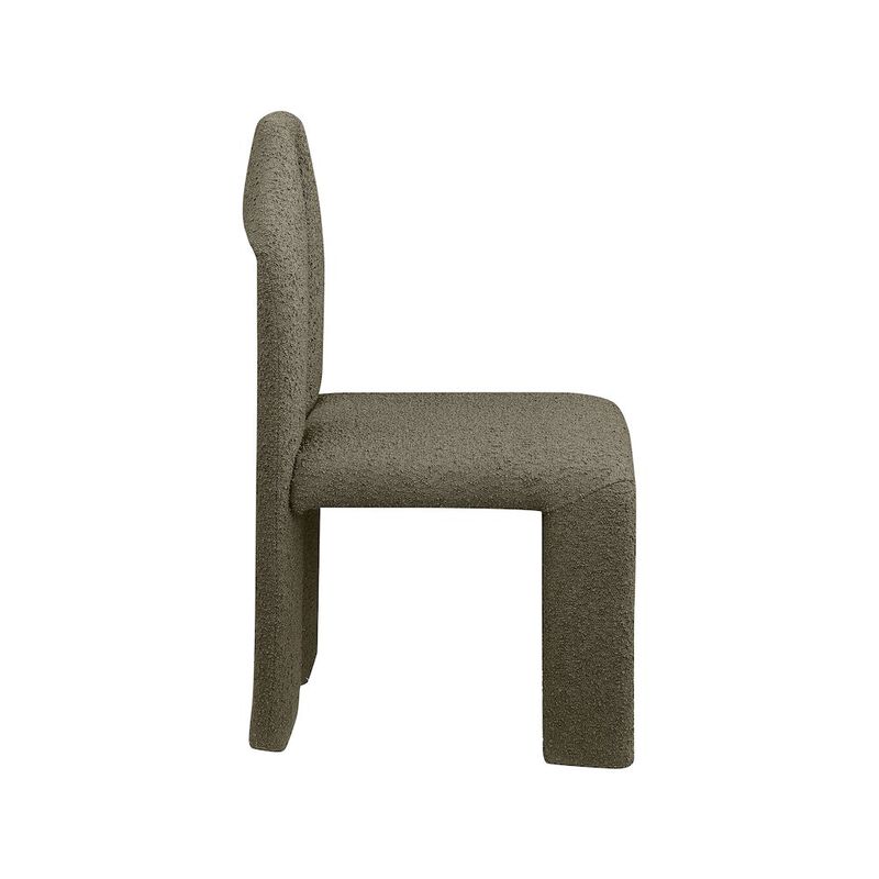 Meridian Furniture Bennett Olive Boucle Fabric Dining Chair, Set of 2