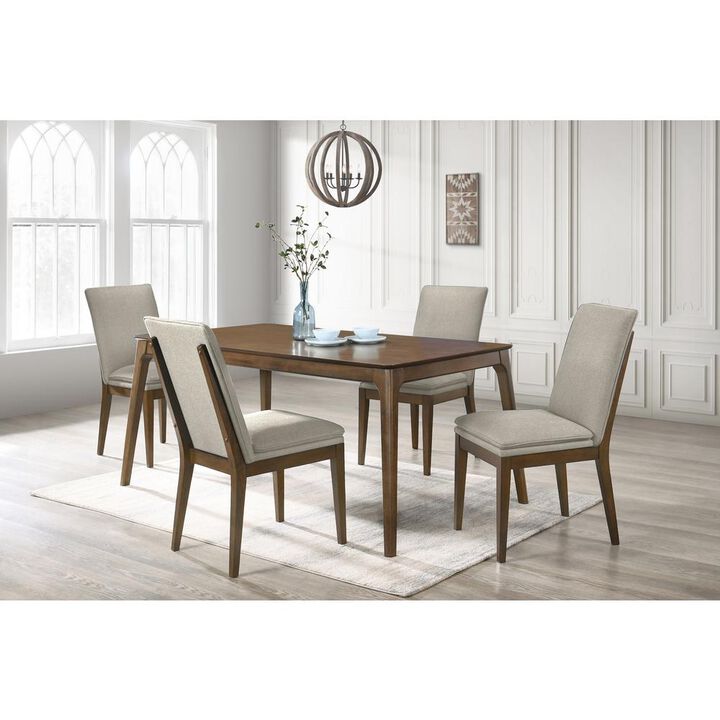 New Classic Furniture Maggie Dining Chair W/Natural Cushion-Walnut