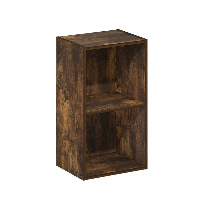 Pasir 2-Tier Open Shelf Bookcase, Amber Pine