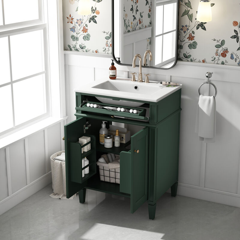 24" Bathroom Vanity with 2 Doors image number 5