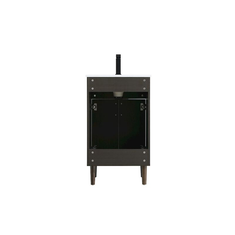 Elegant Kitchen and Bath Chandler 20 Inch Single Bathroom Vanity In Mocha Brown