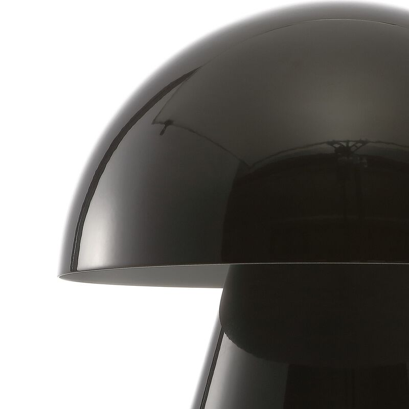 Porcini Contemporary Bohemian Rechargeablecordless Iron Integrated LED Mushroom Table Lamp