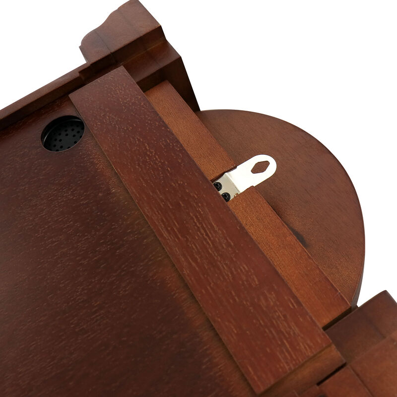 Bedford Clock Collection Grand 31 Inch Chiming Pendulum Wall Clock in Antique Mahogany Cherry Finish