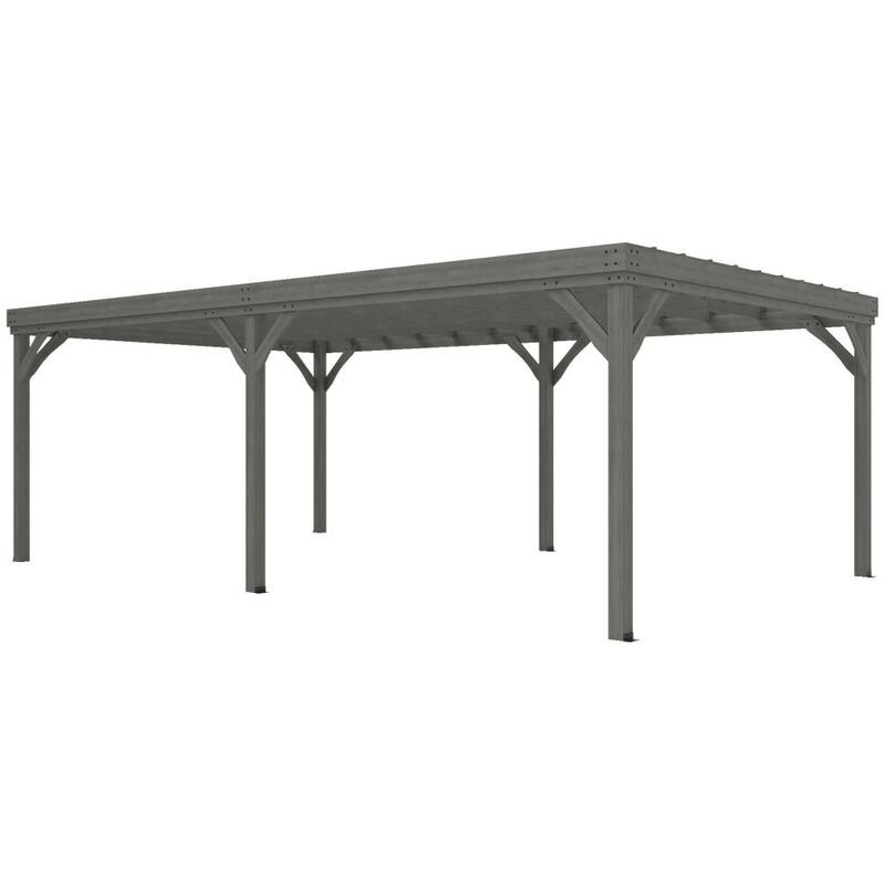 Hivvago 12x20 Outdoor Pergola Kit with Ground Anchors for Patio image number 0