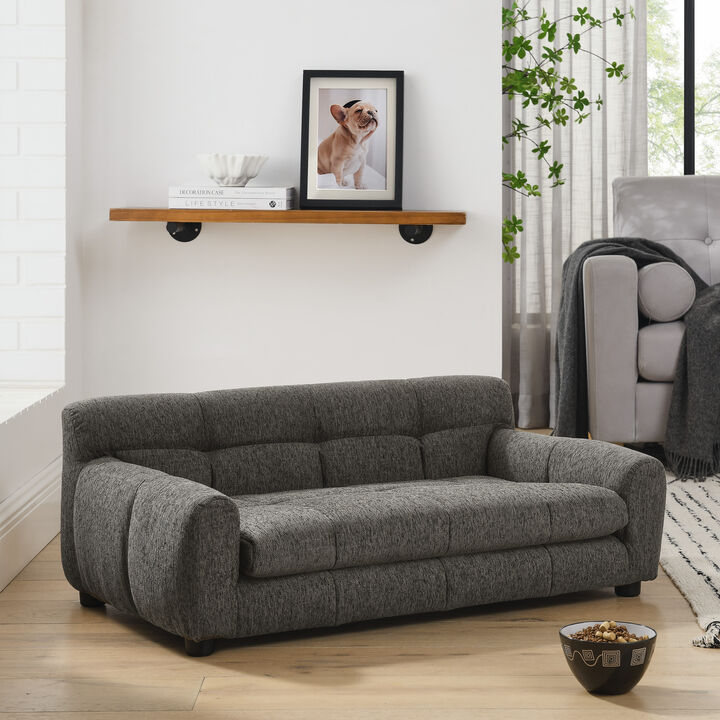 38 Inch Dog Sofa Soft Pet Furniture with High Back & Armrests for Small and Medium Dogs