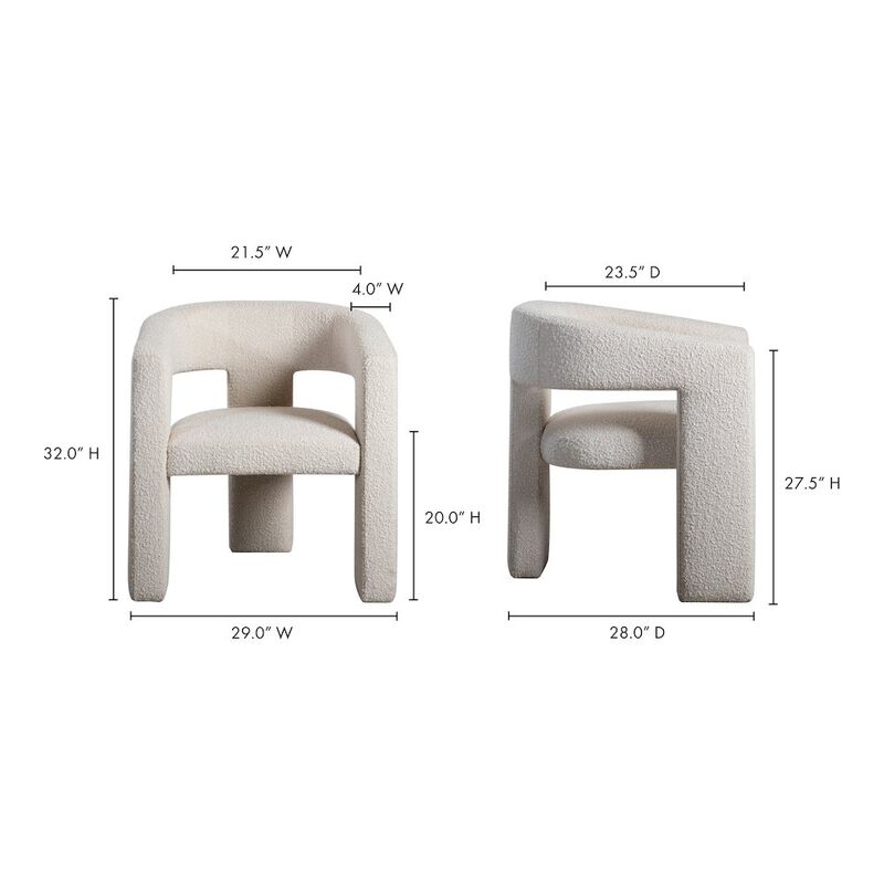 Moe's Home Collection Elo Chair White