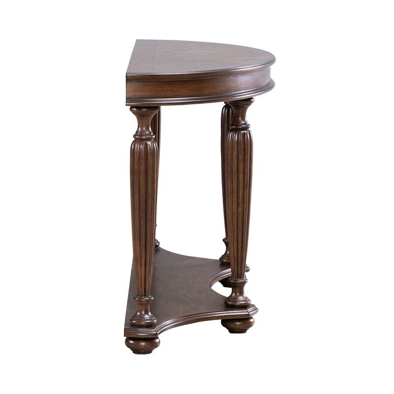 Liberty Furniture Allington Demilune Sofa Table for Living Room - Satin Sienna image number 1
