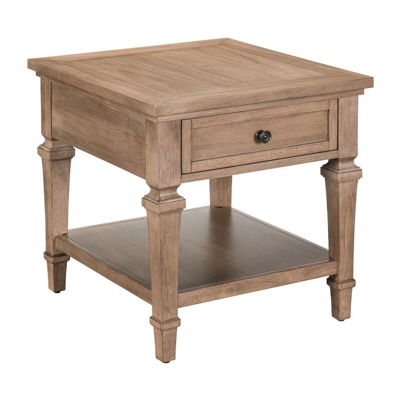 Liberty Furniture Haven Hills End Table for Living Room Traditional - Camel Beige Birch Wood image number 0