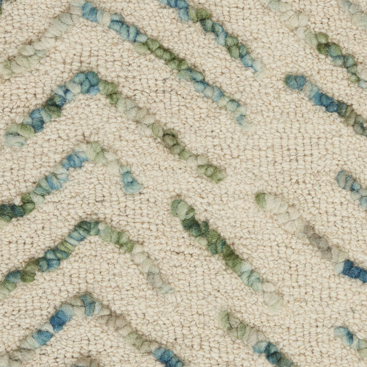 HomeRoots Wool Chevron Area Rug