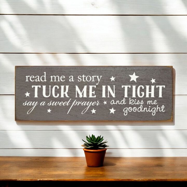 Rustic Knotty Pine Hanging Wall Sign with Story Quote Decorative Home Accent Plaque