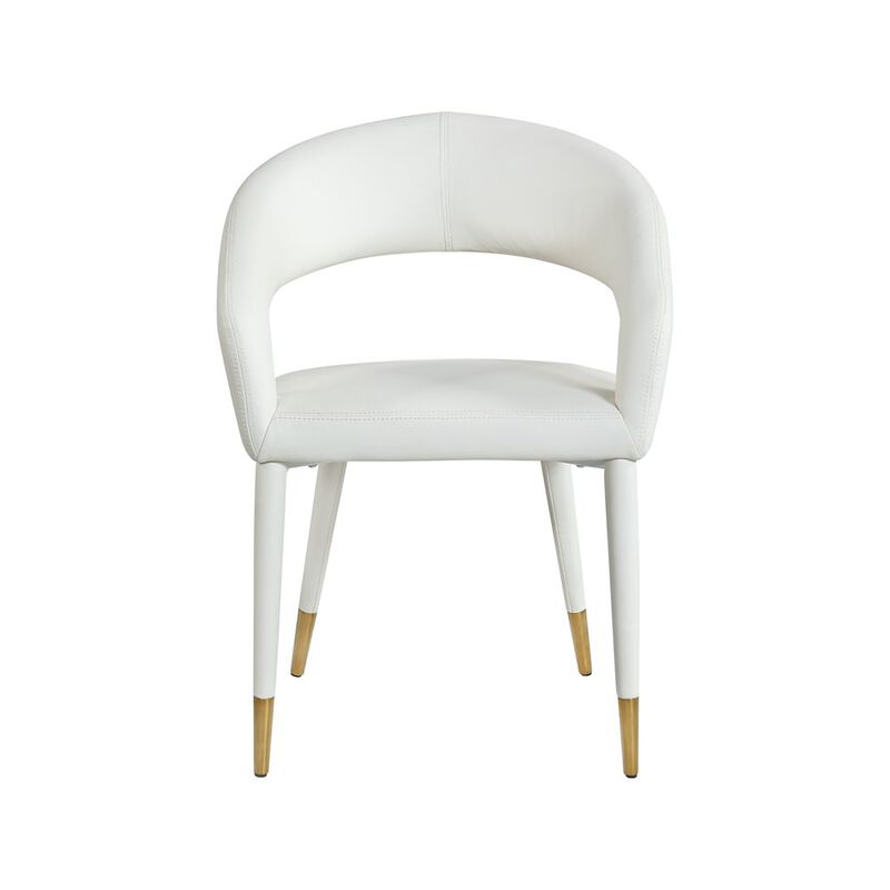 Meridian Furniture Destiny White Vegan Leather Dining Chair