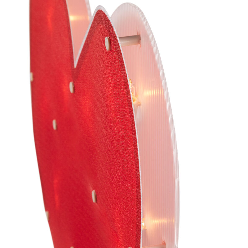 14.25" Lighted Red Heart Valentine's Day Window Silhouette Decoration