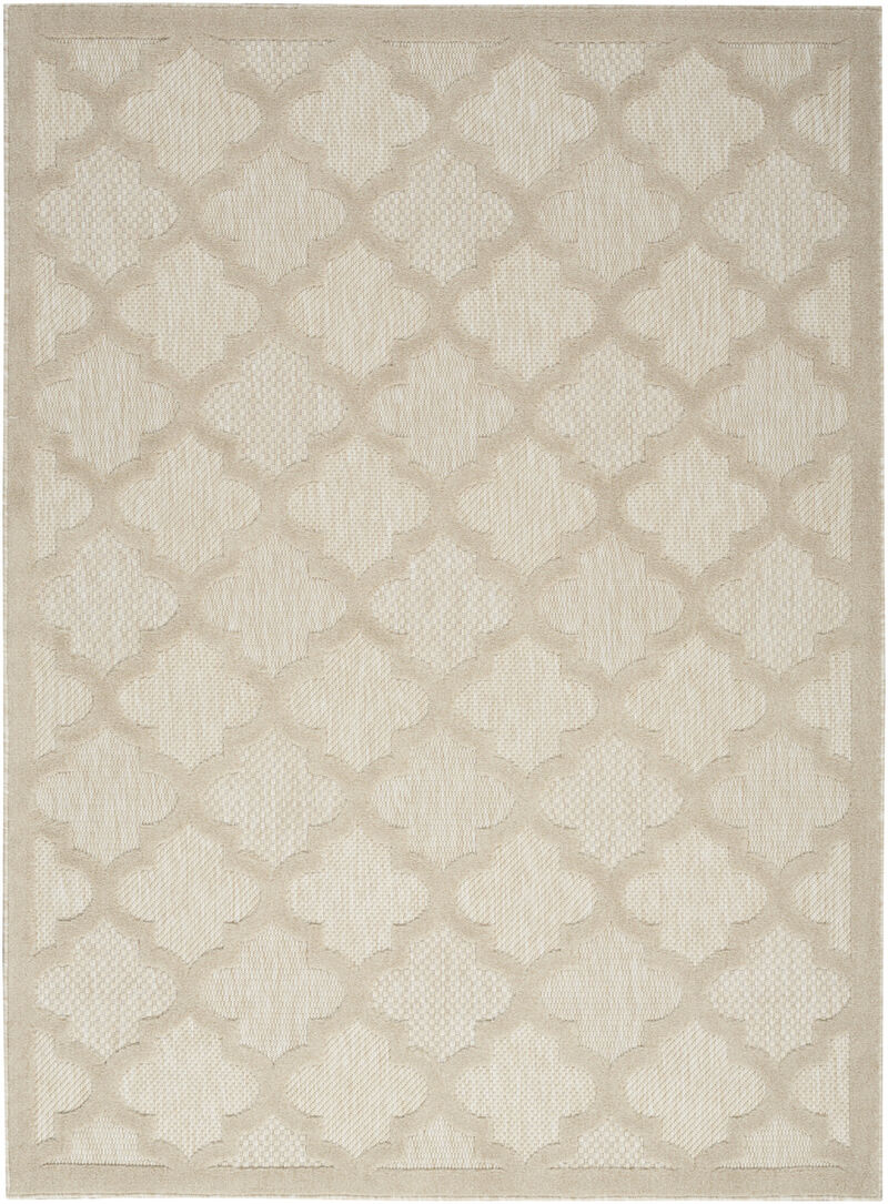 HomeRoots 4' X 6' Cream And Beige Trellis Indoor Outdoor Area Rug image number 0