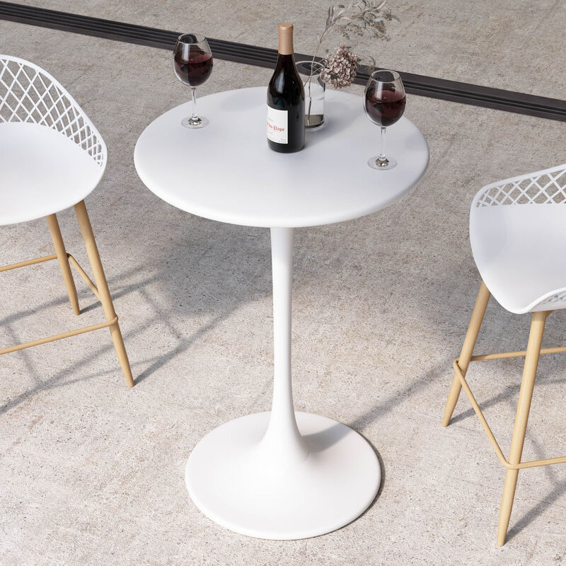 KURV&trade; OUTDOOR & INDOOR ROUND 24" STEEL COUNTER HEIGHT TABLE