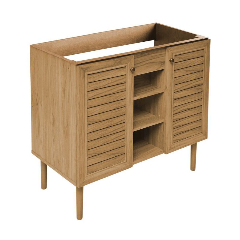 Bron 36" Freestanding Bathroom Vanity Cabinet without Top in Golden Oak image number 2