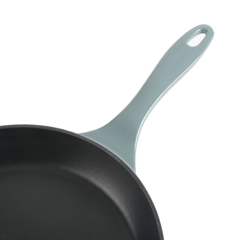 Cravings By Chrissy Teigen 11 Inch Round Enameled Cast Iron Skillet in Ombre Green