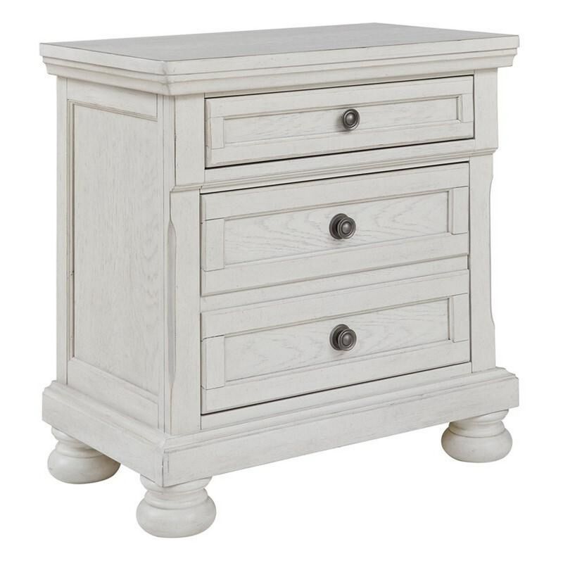 Julia 30 Inch Casual Nightstand, Wood, 2 Drawers, Pull Out Tray, White - Benzara image number 0
