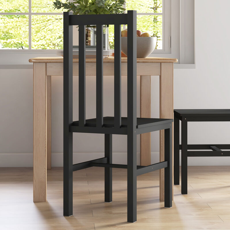 Contemporary Wooden Dining Chairs with Durable Frame and Supportive Seat
