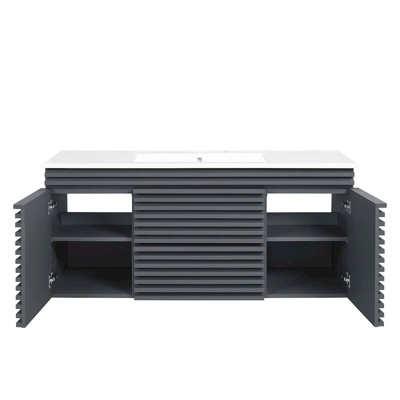 Render 48" Wall-Mount Bathroom Vanity image number 5