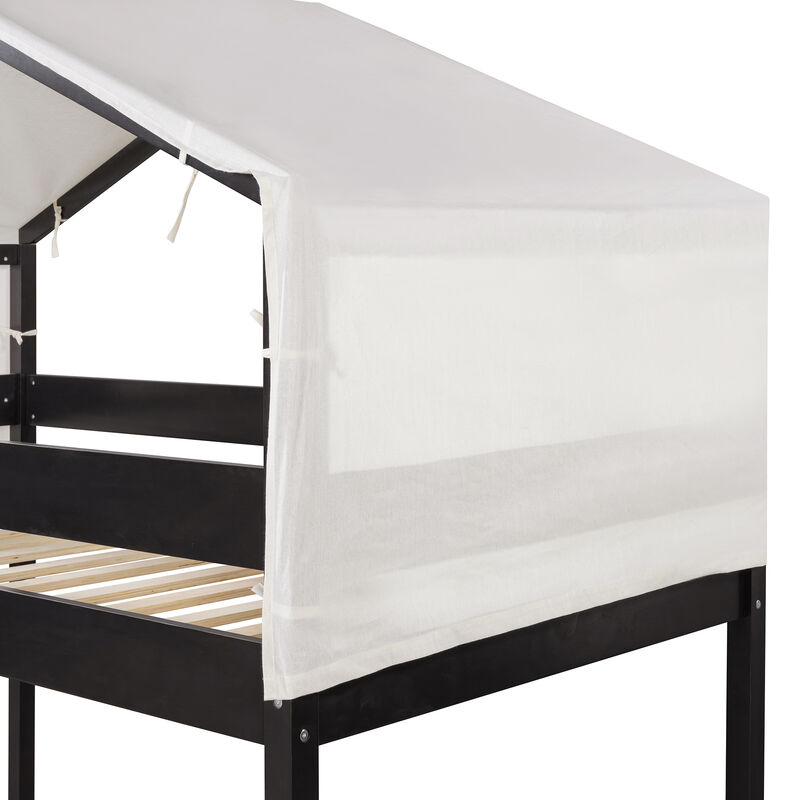 Merax Bunk Bed with Tent for Kids Children