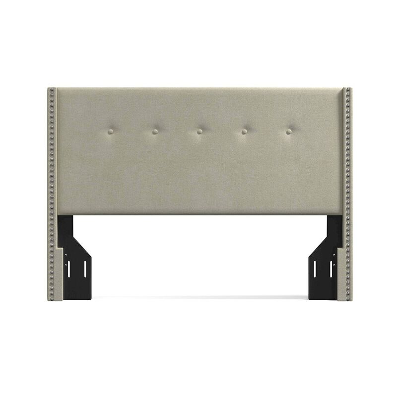 Rize Home Upholstered Headboard Queen Beige image number 3
