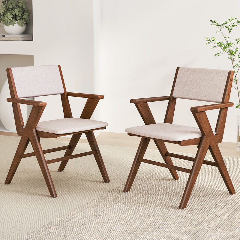 Set of 2 Dining Chairs for Comfortable Seating in Kitchen or Dining Room