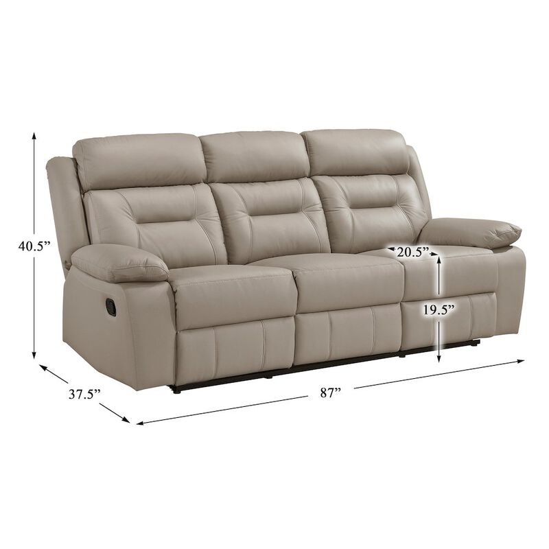 Lexicon Laconia Leather Double Reclining Sofa