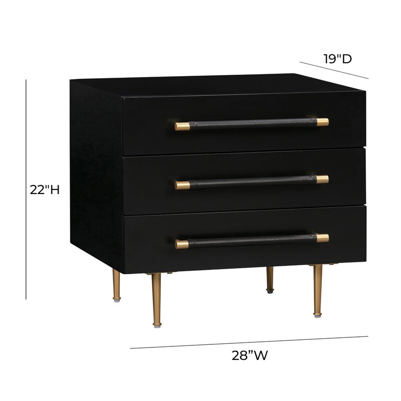 Casafoyer Trident Black Nightstand image number 2