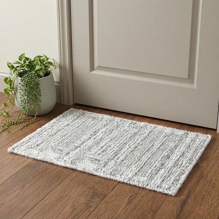 HomeRoots Wool Floral Tufted Handmade Area Rug