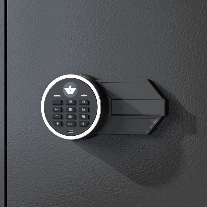 FUFU&GAGA Secure Gun Cabinet with 3-Point Locking Bolts, Key & Code Access, Adjustable Shelves & LED Light, (17.8 in. W x 15.8 in. D x 39.4 in. H), Black