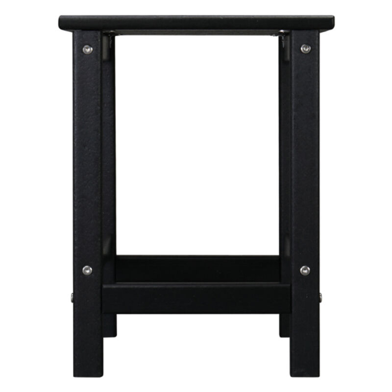 HDPE Square Side Table with Single Layer Design for Home or Garden