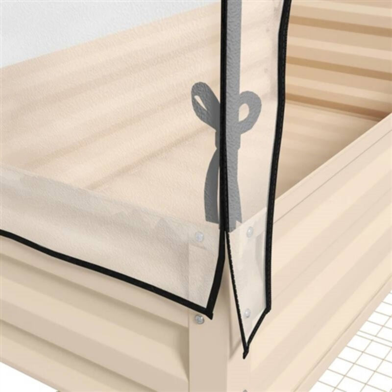 Durable Elevated Metal Garden Bed with Greenhouse Cover – Ideal for Vegetables