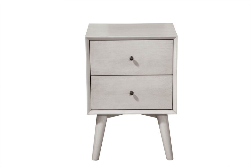 Alpine Furniture Flynn Mid Century Modern 2 Drawer Nightstand image number 7