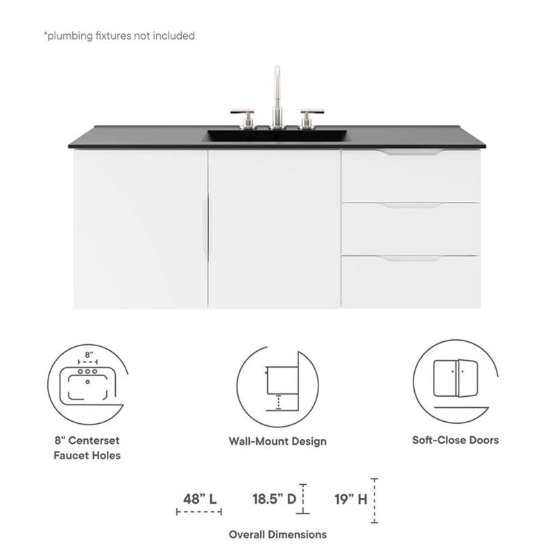 Vitality 48" Single Sink Bathroom Vanity image number 8