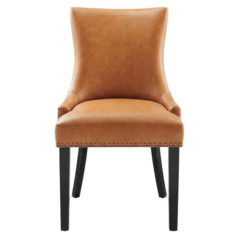 Vegan Leather Upholstered Dining Chair for Kitchen or Dining Room, Tan image number 0