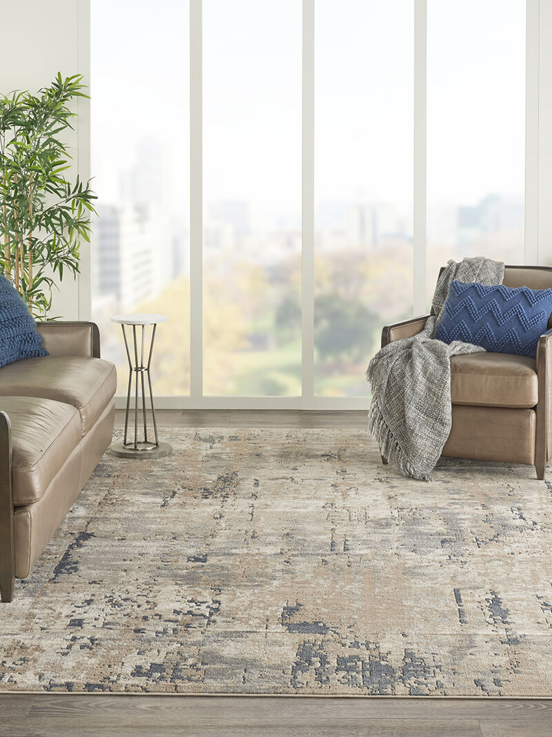 Quarry QUA01 Beige/Gray 12' x 15' Rug image number 6