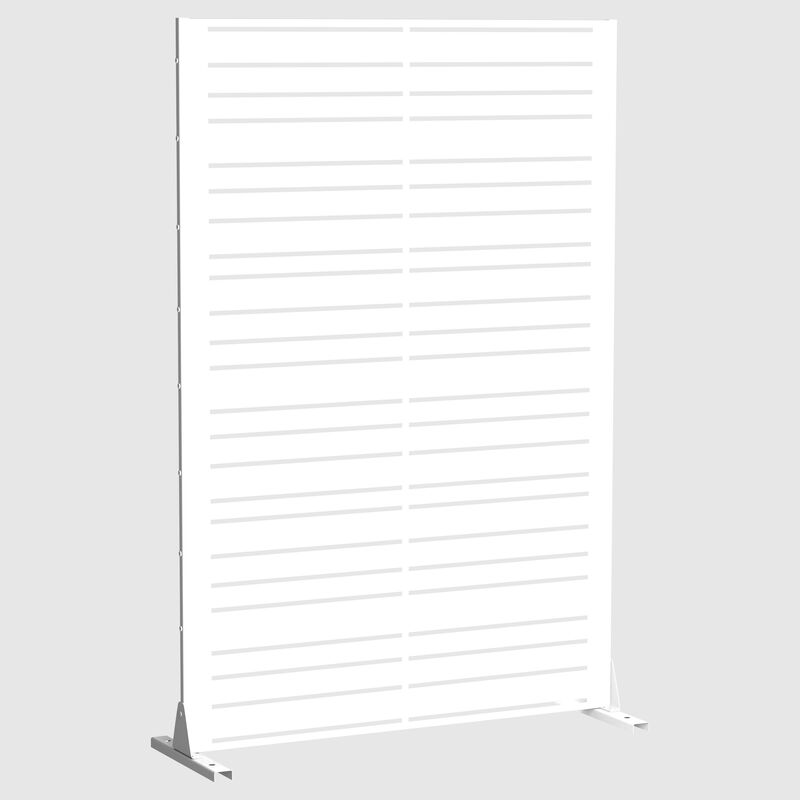 Arched Metal Outdoor Privacy Screen, Freestanding Outdoor Divider Decorative Privacy Fence