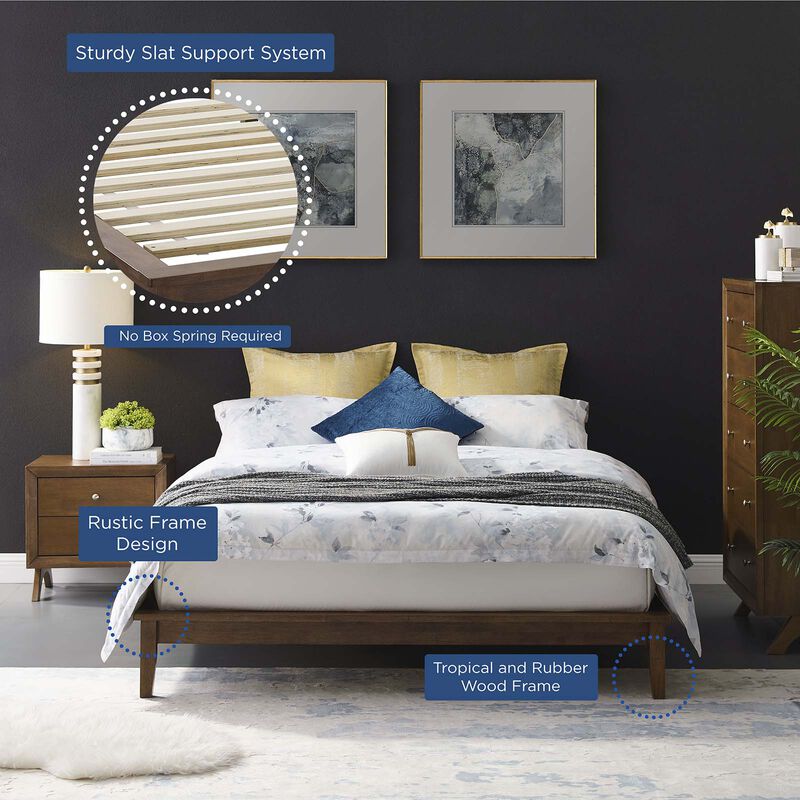 Modway - Lodge Full Wood Platform Bed Frame image number 5