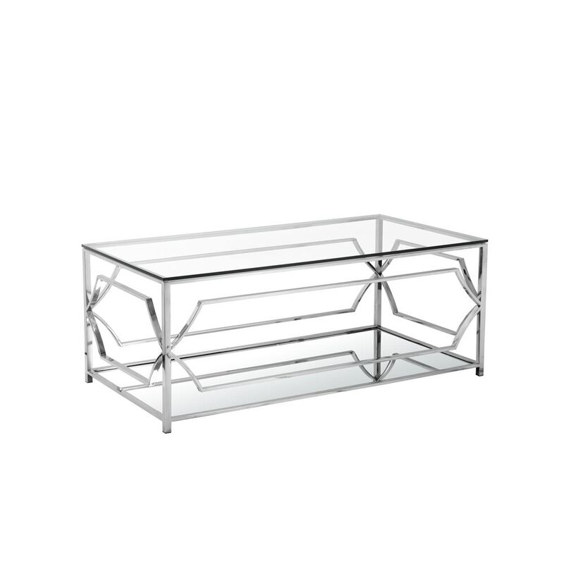 Bristol Rectangle Coffee Table High Polish Steel