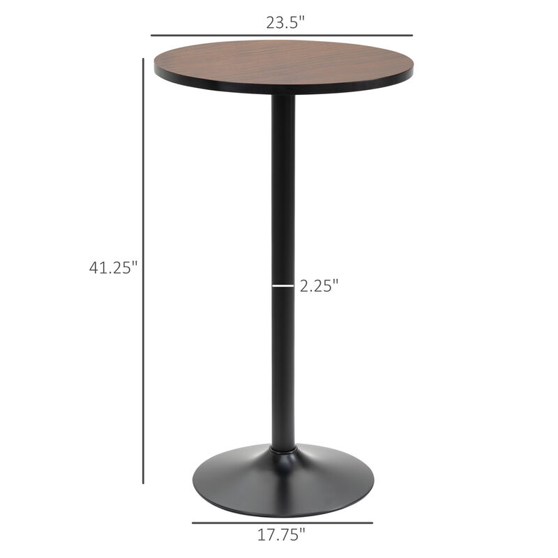 Hivvago 41" Bistro Table with Round Top and Metal Legs image number 2