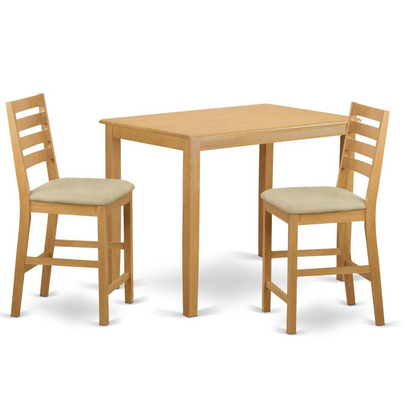3 PC counter height set - counter height Table and 2 dinette Chairs.