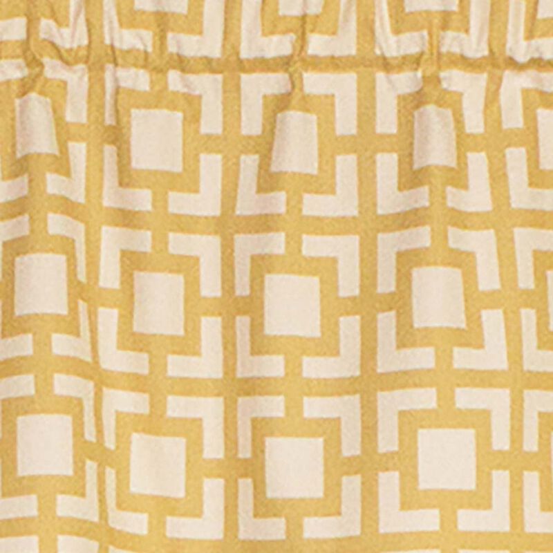RLF Home Gigi Tailored Window Treatment Valance Saffron 3" Rod Pocket 50" x 14" Yellow