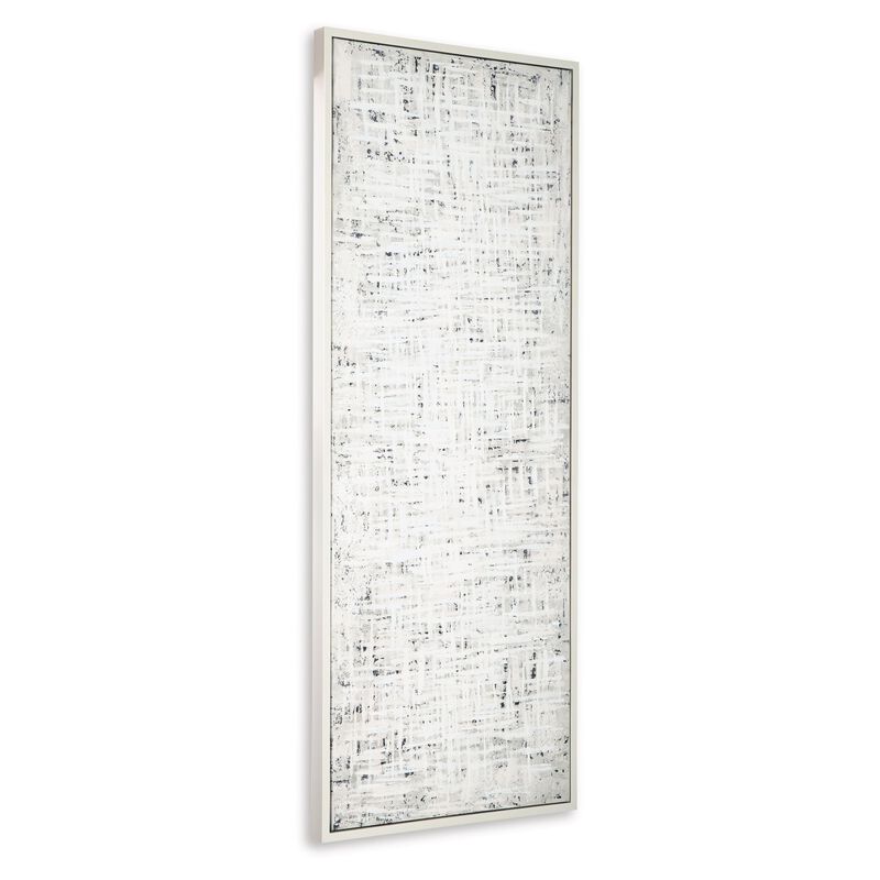 Axon Wall Art Decor, Distressed Gray Framed Painting Canvas, 24 x 60 image number 3