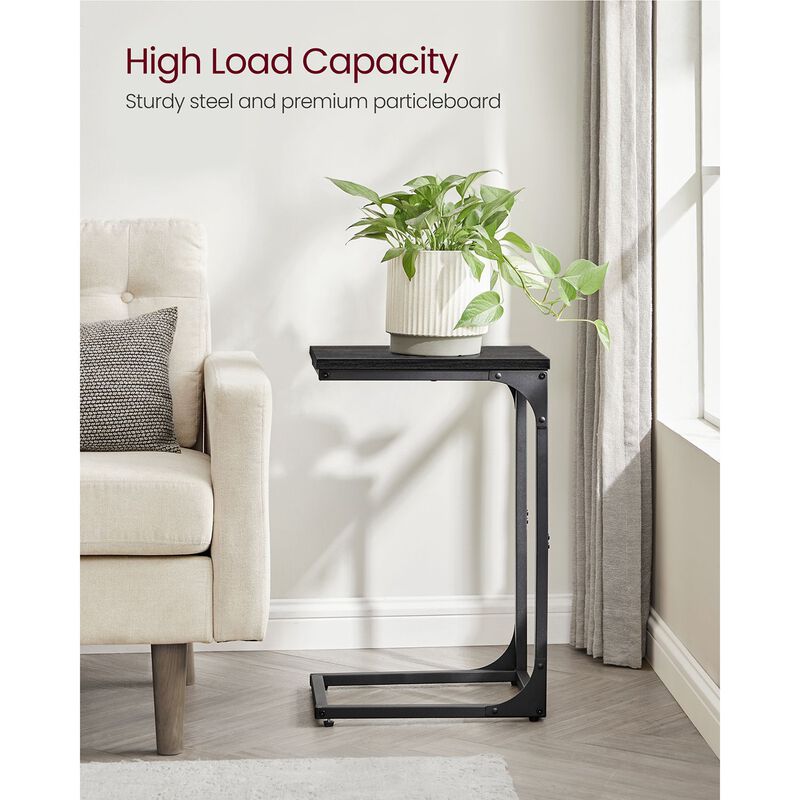 C-Shaped End Table Modern and Space-Saving Design for Easy Access (Set of 2)