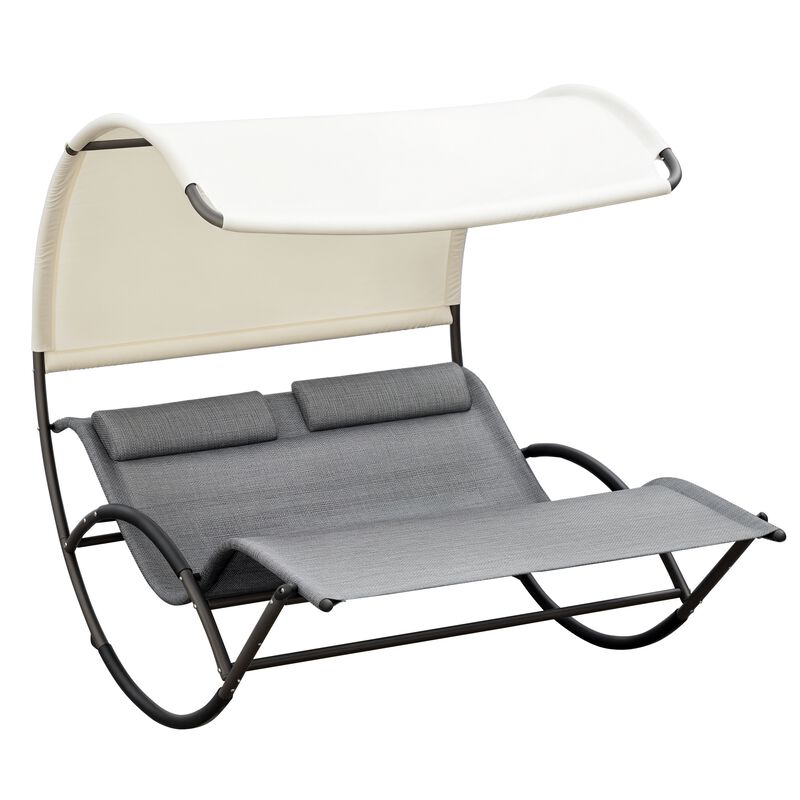 Hivvago Outdoor Chaise Daybed Rocking Chair for Two image number 0